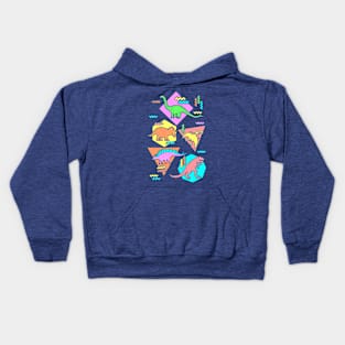 Nineties Dinosaur Pattern Kids Hoodie